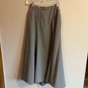 Women's Gray A-Line Maxi Skirt